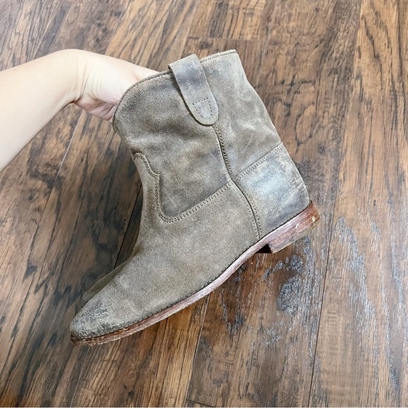 ISABEL MARANT • Crisi Boot suede ankle bootie western distressed slouchy boho - Picture 9 of 14